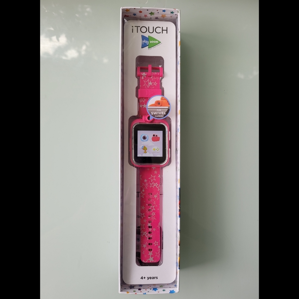 Playzoom educational smartwatch for kids- Fuchsia star print strap- BNWT